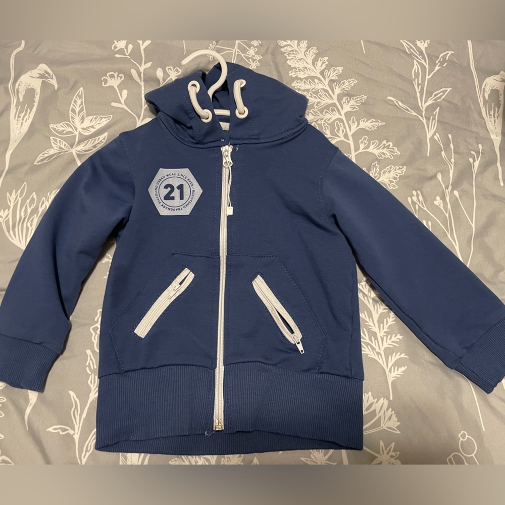 NWOT - Boys 2T Navy Blue Zip-up Jacket